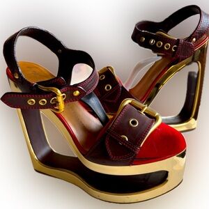 Vintage Giuseppe Zanotti platform cutout sandals “Bloc”